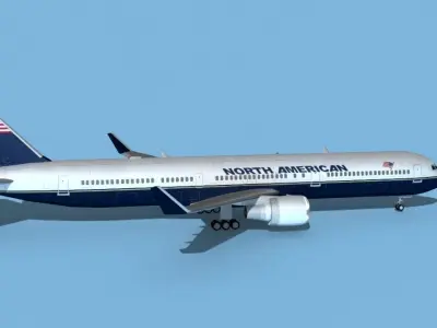 Boeing 767-400 North American 3D model