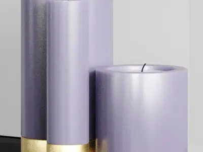 Modern candle Free 3D model