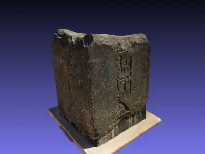 part of obelisk black granite Free 3D model