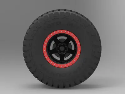 Wheel of Trophy truck 3D model