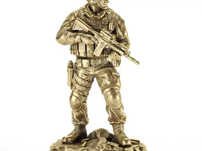 soldier statue 3D model