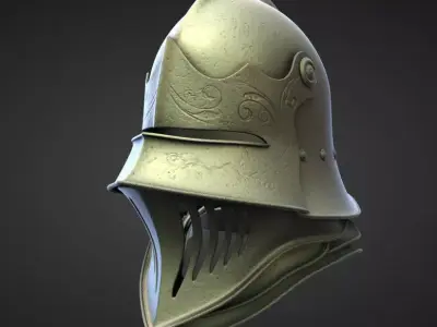 HELMET5 high and low poly Low-poly 3D model