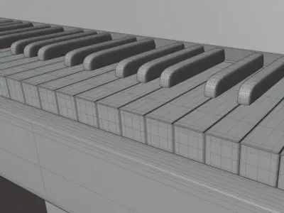 Modern Slim Piano - Clavinova Style Free 3D model
