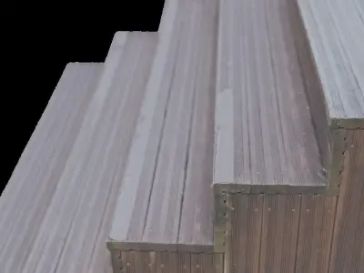 Wooden Staircase 3D model