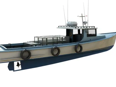 Lobster Fishing Boat 3D model