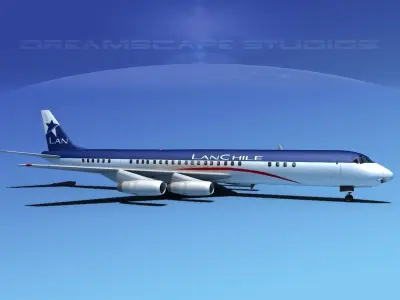 Douglas DC-8-63 Lan Chile 1 3D model
