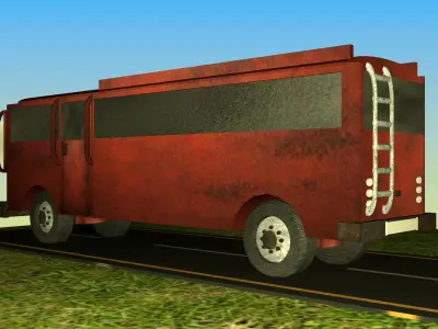 Indian Bus Model Type 5 Free low-poly 3D model