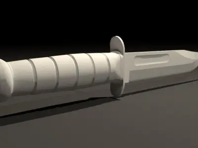 USMC KA-BAR Knife  Low-poly 3D model