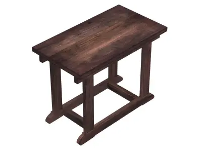 Zinc Top Console Table 3D model