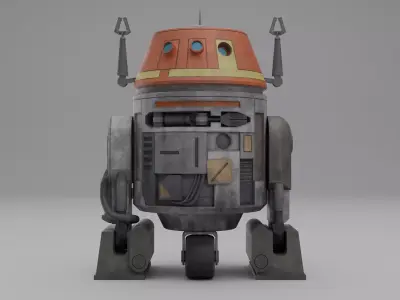  C1-10P Inspired Astromech Droid Free 3D model