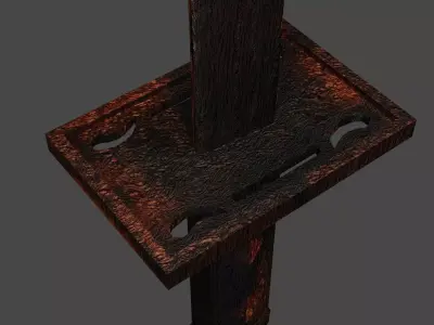 Weapon Katana Sword Blade Three blades Series 1 Low-poly 3D model