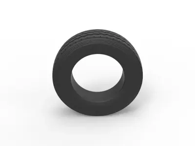 Semi truck tire 13 Scale 1 to 25 3D print model