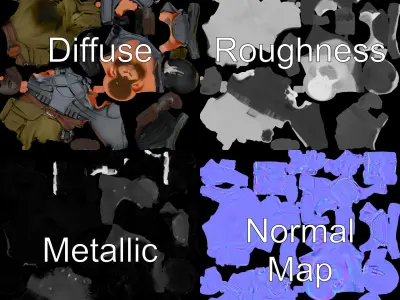 Armored Military Commando Rigged and Animated D Model Low-poly 3D model