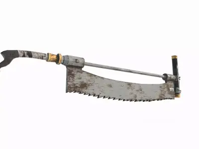 Wasteland style weapon saw blade 3D model