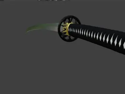 Katana samurai sword Free low-poly 3D model