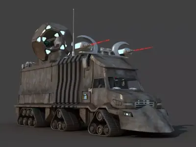 Futuristic Science Truck 3D model