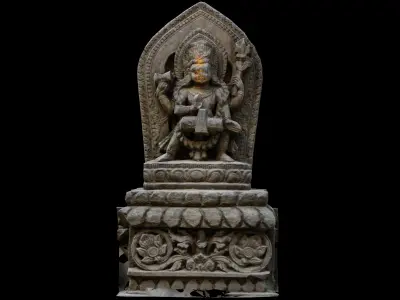 Vishnu with 2 LOD - Nepal Heritage Low-poly 3D model