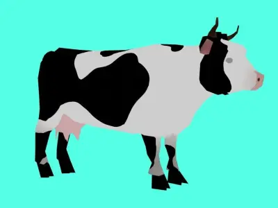 Cow Low Poly Low-poly 3D model