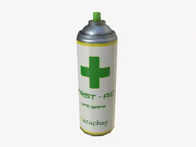 First Aid Spray Health PBR Low-poly 3D model
