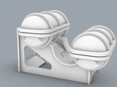 Solas Life Raft with Ramp Low-poly 3D model