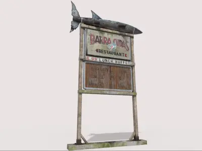 Restaurant Sign 3D model