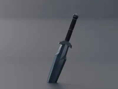 Battle Dagger Low-poly 3D model