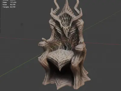 Demon Throne 6 Free low-poly 3D model