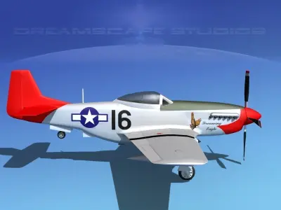 P-51D Mustang Eagleton 3D model