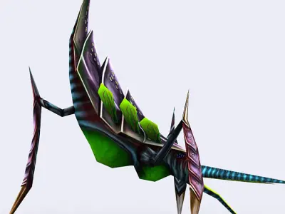 3DRT - Insectoid Monster Boss Low-poly 3D model