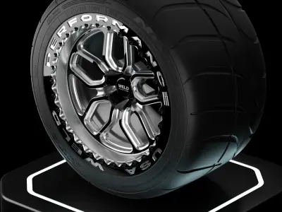 weld racing beadlock wheels 3D model