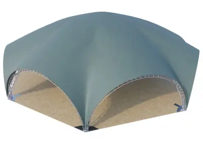 Arch tent octagonal 3D model