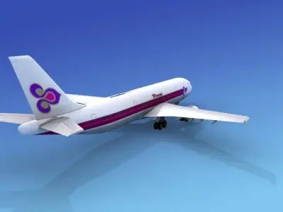 Airbus A300 Thai Airways 3D model