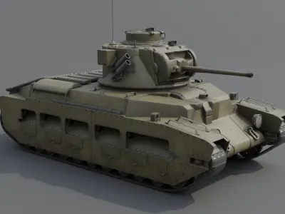 Matilda II Infantry Tank Low-poly 3D model