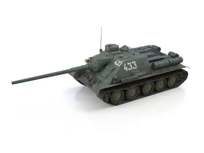 SU-100 - 433 - Soviet Tank Destroyer  3D model