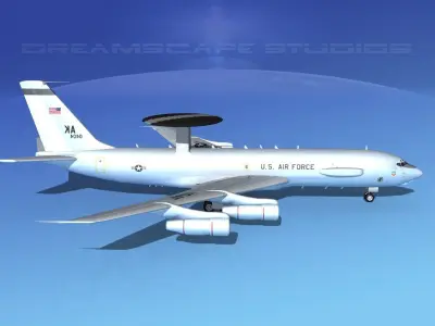 Boeing E-3C Sentry AK USAF 3D model
