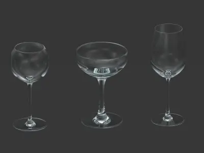 Set of glasses Free 3D model
