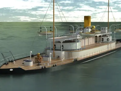 HMVS Cerberus Monitor 3D model