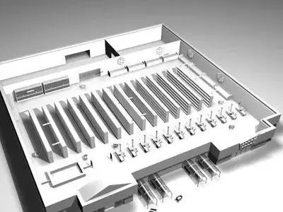 Market building 3D model