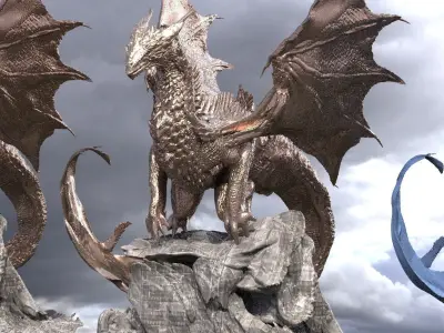 Noble Silver Dragon Lord 3D model