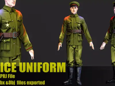 Police man Uniform 3D model