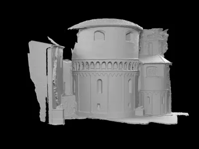 Realistic Medieval Old building house 3D model