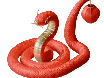 Chinese New Year Of Snake 3D Design Element 3D model