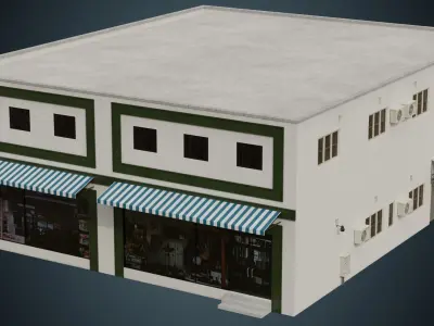 Building 14 Low-poly 3D model