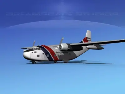 Fairchild C-123B Provider Texas Transport 3D model
