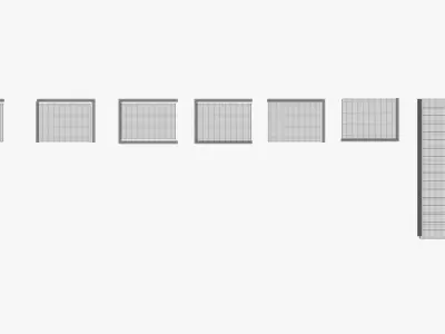 Modular Galvanised Steel Walkways Platforms and Stairs 3D model