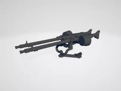 MG 34 Twin mount for tank 3D model