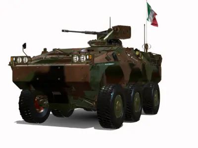 Puma 6x6 Iveco Low-poly 3D model