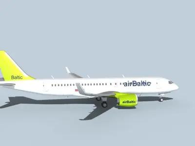 Bombardier CS100 Air Baltic 3D model