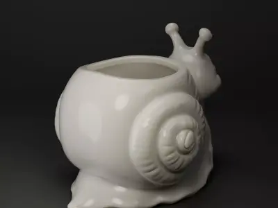 Snail Succulent Pot - Animal Planter 3D print model