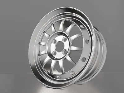 WedsSport Japan Racing Wheel Low-poly 3D model